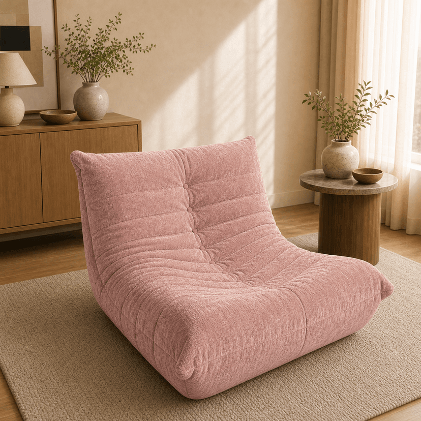 Caterpillar Sofa single seat / pink - single-seat compressed foam sofa