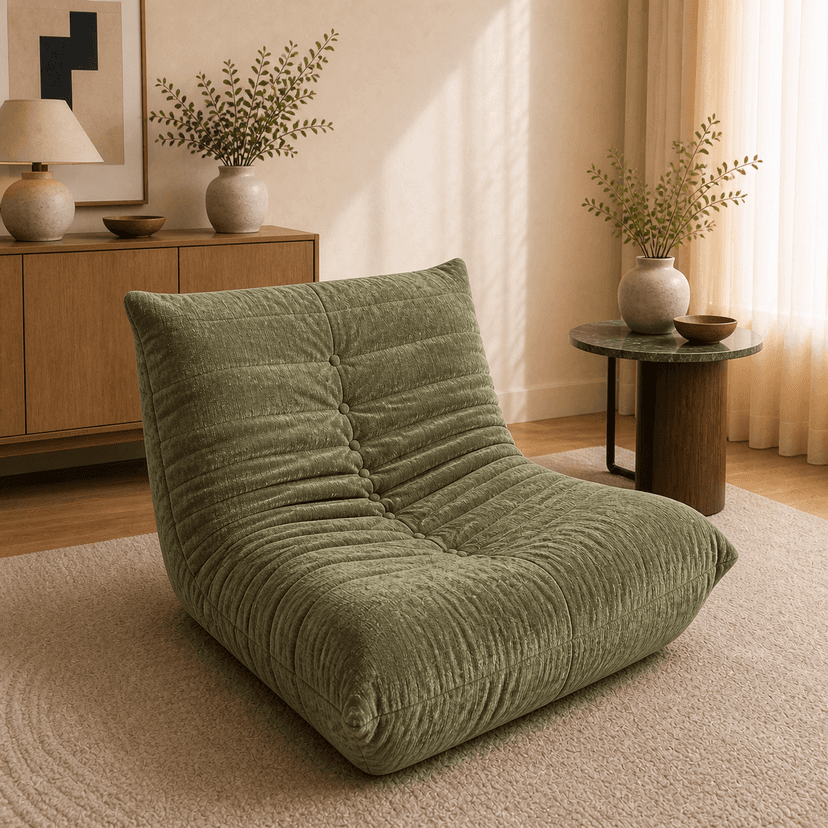 Caterpillar Sofa single seat / olive green - single-seat compressed foam sofa