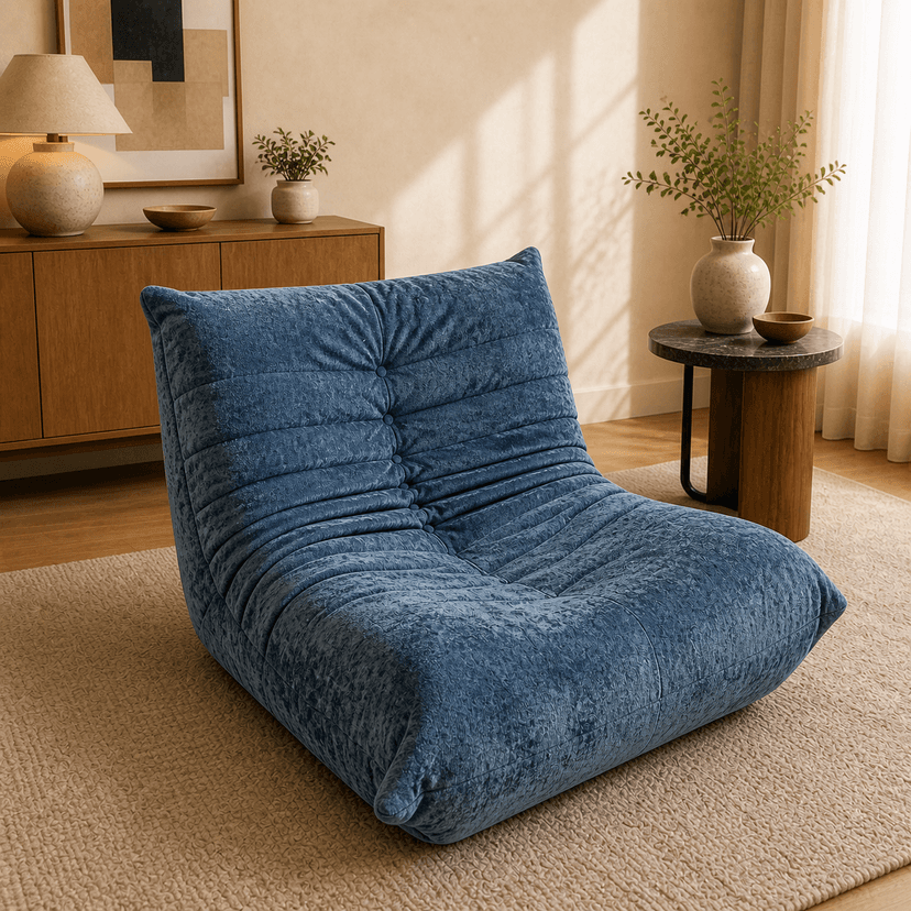 Caterpillar Sofa single seat / blue - single-seat compressed foam sofa