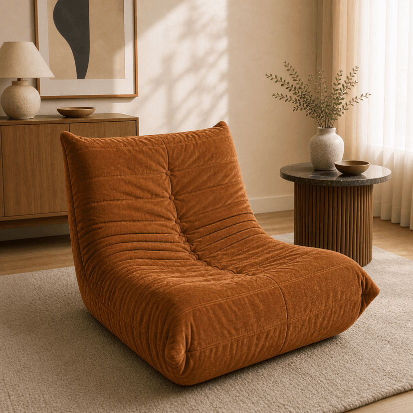 Caterpillar Sofa single seat / brown - single-seat compressed foam sofa