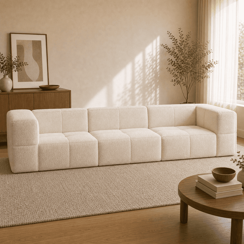 Marshmallow Sofa 1 3-seat / white - three-seat compressed foam sofa