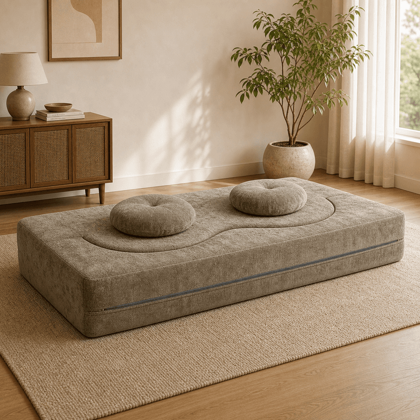 Peanut Sofa Bed gray coffee - single-seat compressed foam sofa
