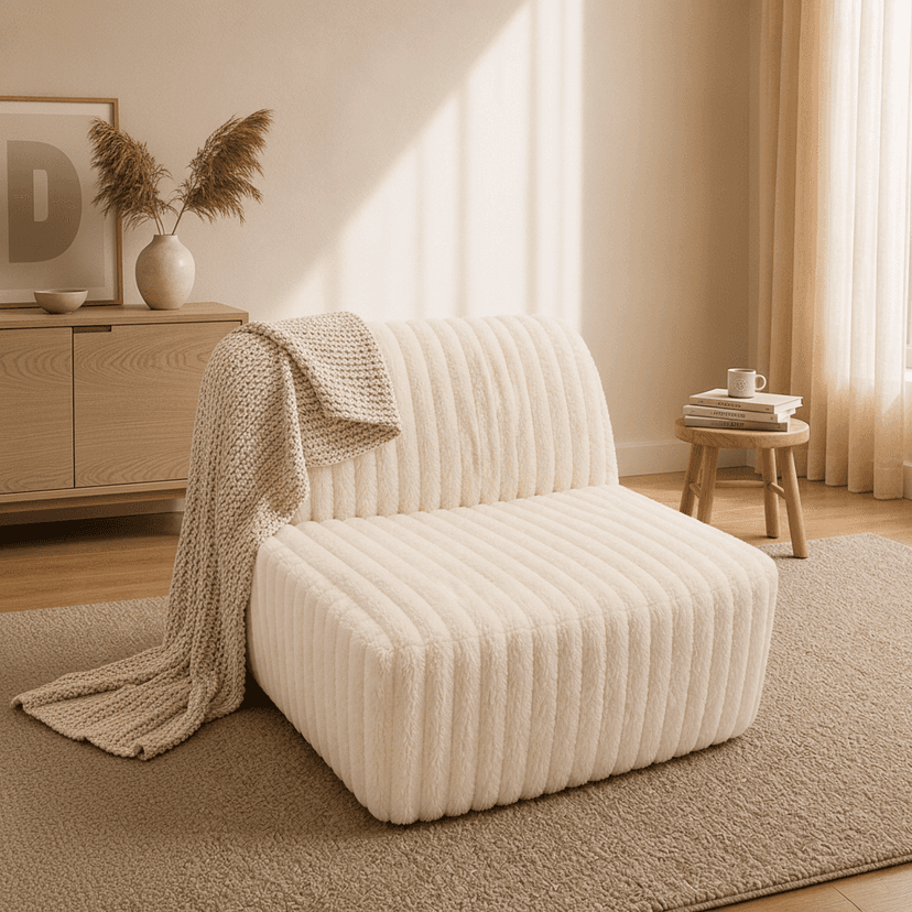 Single 029 Fleece - single-seat compressed foam sofa
