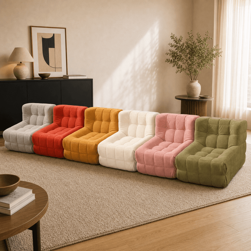Waffle Sofa single seat / multi-color - single-seat compressed foam sofa