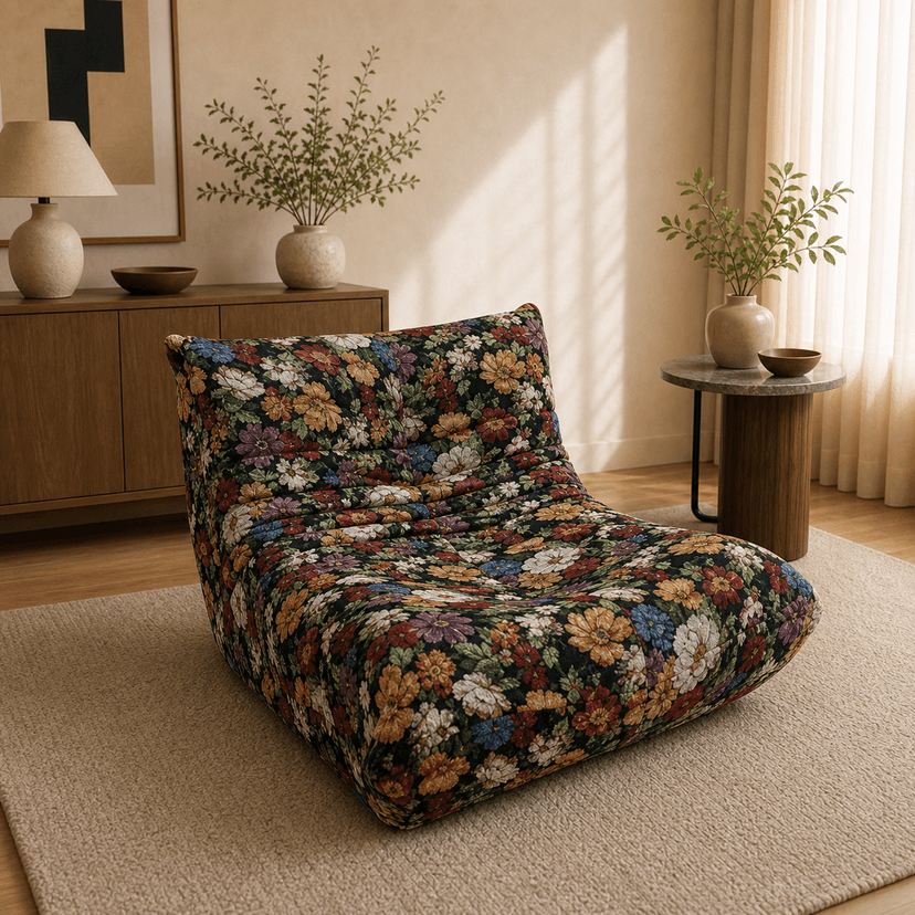 Caterpillar Sofa single seat / multi-color patterned - single-seat compressed foam sofa