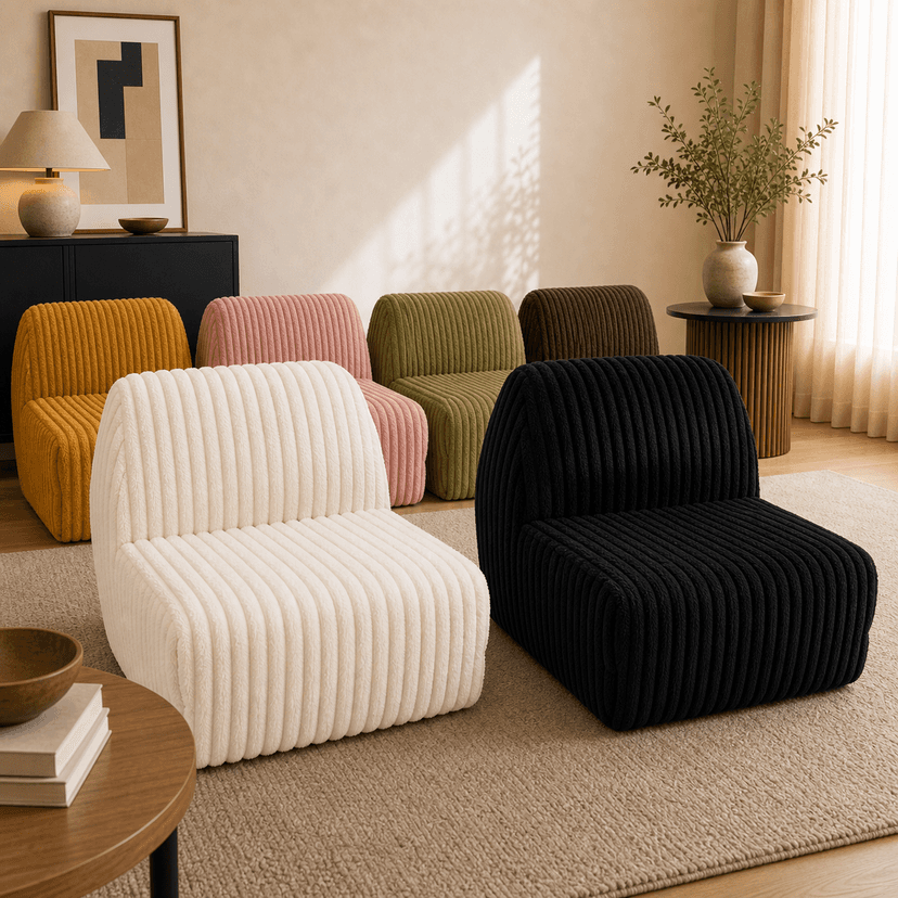 Single 029 Fleece multi-color - single-seat compressed foam sofa