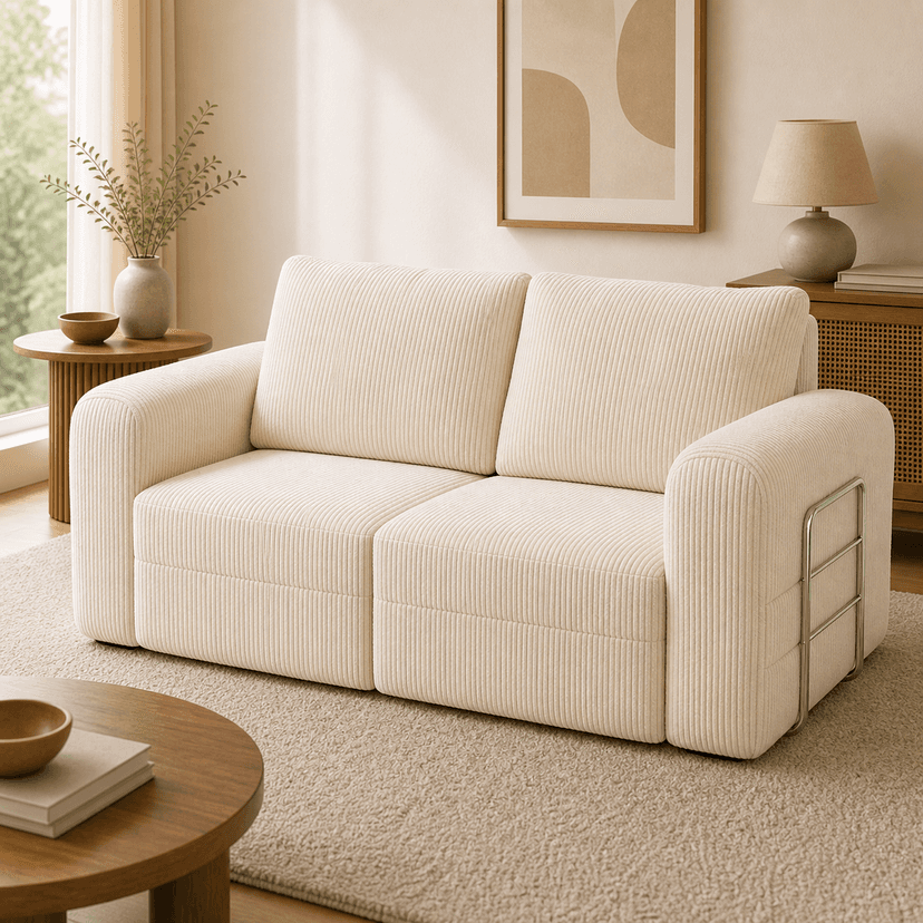 Teddy Bear Sofa A off-white - single-seat compressed foam sofa